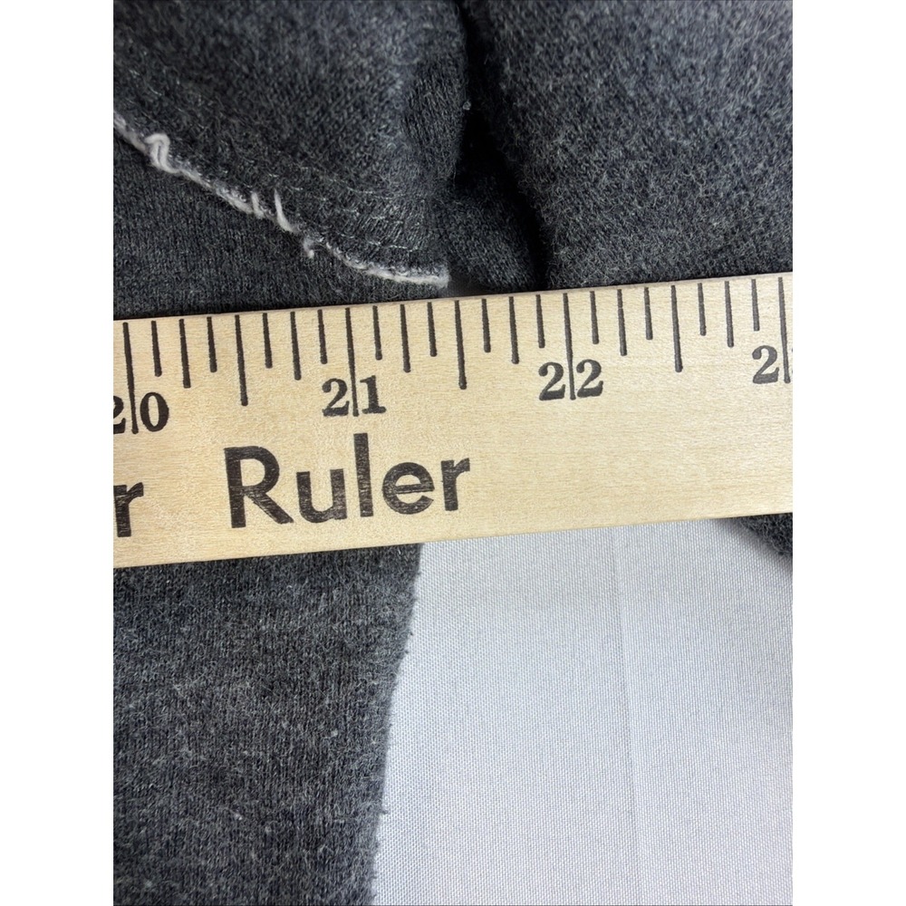 Aeropostale Sherpa Lined Hoodie Men's M Gray Full Zip Distressed - Picture 12 of 12